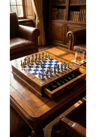 Roma Azure - Chess Set