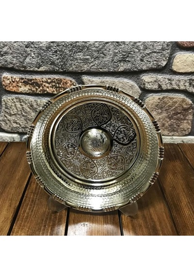 Nikel Kaplama Bakır Hamam Tası 18 Cm Gümüş