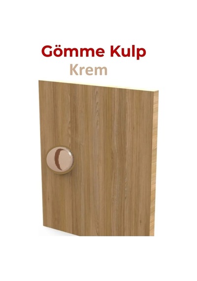 Adilon Gömme Kulp, 50 mm, Krem (10 Adet)