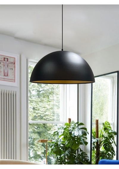 Mylights Retro Rustik Vintage Metal Sarkıt Avize 40 Cm Siyah