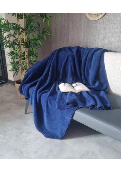 Renetic Yumuşak Dokulu Polar Battaniye Tv Battaniyesi 150x230 Lacivert