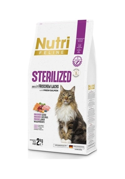 Nutri Feline Kısırlaştırılmış Somonlu Yetişkin Kedi Maması 2 KG