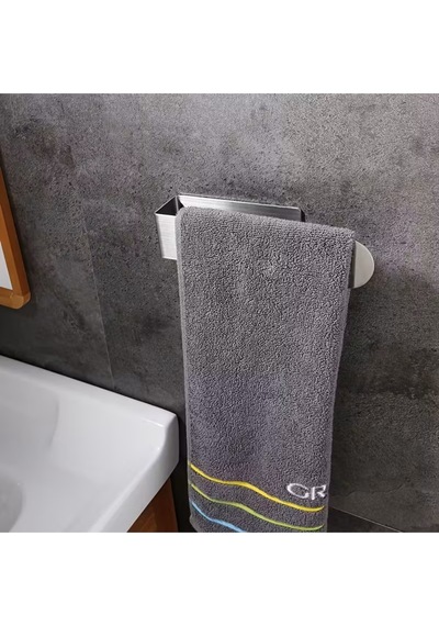 Paslanmaz Çelik Lamalı Solo Havluluk, Hem Yapışkanlı Hem Montajlı Sistem, Banyo Askısı Inox Diğer