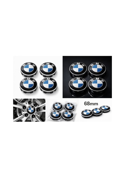 Bmw 68mm Jant Göbeği 4lü Set F30 Uyumlu Metal Kabartmalı Logo