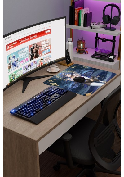 Layla Genshin Impact Anime Oyuncu V4 - 48x40 Xl Gaming Mouse Pad Fare Altlığı