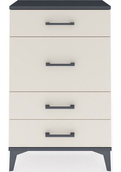 Arges Komodin 4 Çekmeceli 60x30x96 Antrasit-aytaşı Antrasit