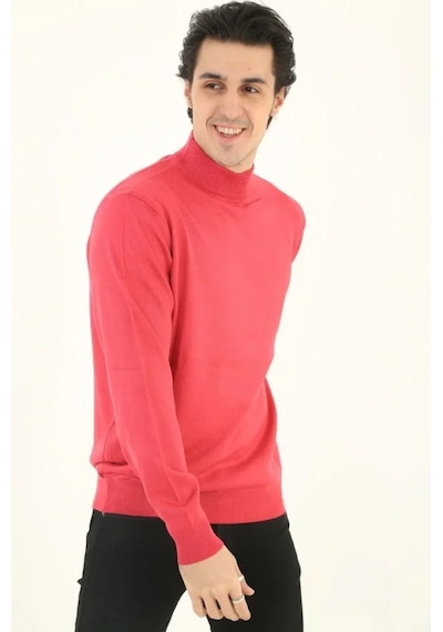 Defymoda Erkek Yarım Boğaz Triko Kazak Yumuşak Dokulu Pamuklu Ince Dokuma, Uzun Kollu Rahat Regular Kalıp - P Pembe Defymoda Erkek Yarım Boğaz Triko Kazak Yumuşak Dokulu Pamuklu Ince Dokuma, Uzun Kollu Rahat Regular Kalıp - P Pembe