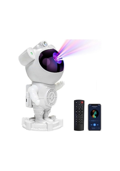 Astronot Starry Projector Galaksi Gece Lambası Yıldız Samanyolu Işıklandırma Bluetooth Hoparlör