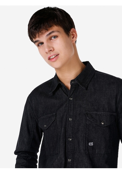 Colin's Colins Regular Fit Mavi Erkek Uzun Kol Gömlek Cl1067506 Denim
