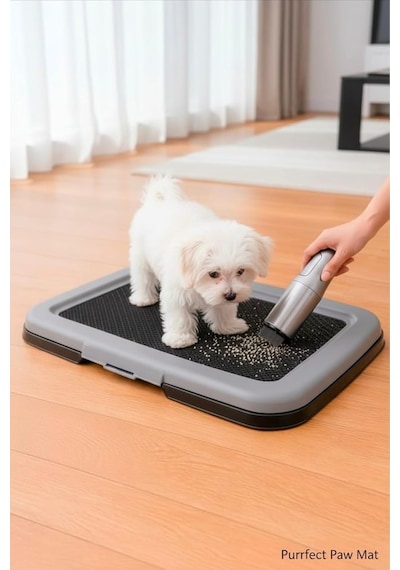 Herza House Akıllı Kedi Köpek Tuvaleti Elekli Beyaz Tek Ebat