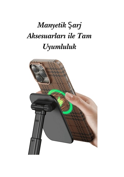 Fuchsia İphone 15 Pro Max İle Uyumlu Scots Manyetik Şarj Destekli Çöl Titanyum Kılıf