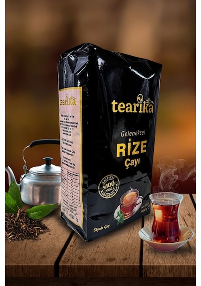 Tearika Geleneksel Rize Çayı Mayıs Hasadı Doğal Siyah Çay 1 KG