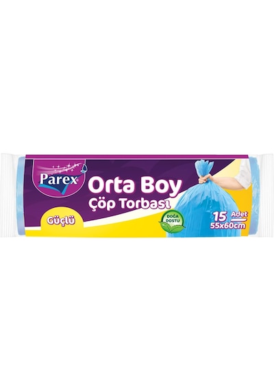 Orta Boy Çöp Torbası 15'li 55 X 60 Cm