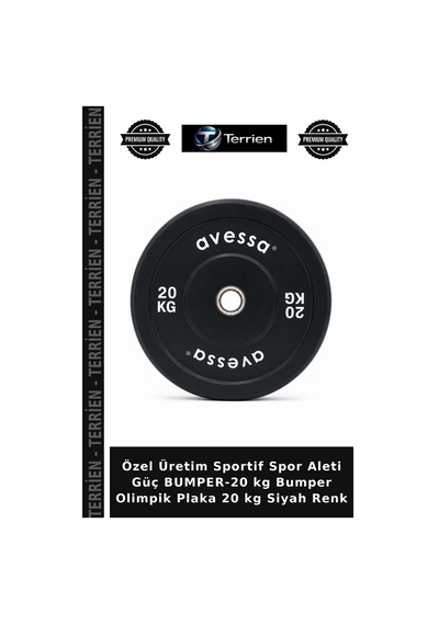 Özel Üretim Sportif Spor Aleti Güç Bumper-20 Kg Bumper Olimpik Plaka 20 Kg Siyah Renk
