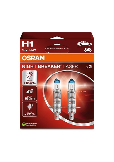 Osram Night Breaker Laser H1 Ampul 64150nl -%150 Daha Fazla Işık