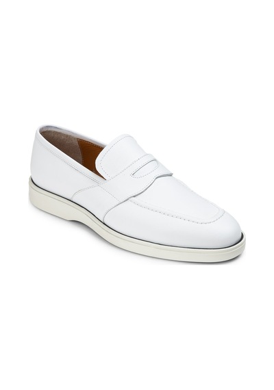Deery Hakiki Deri Beyaz Erkek Loafer Ayakkabı - 01960mbyzc01 Beyaz
