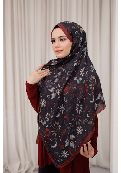 Mimiyum Rüya Desen-soft Şal Lacivert Bordo - Model 2 Çok Renkli