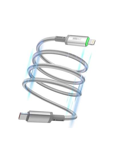Wiwu Wi-c083 Maglink Serisi Işıklı Magnetik Type-c To Lightning Pd Data Ve Şarj Kablosu 27w 1m Gri