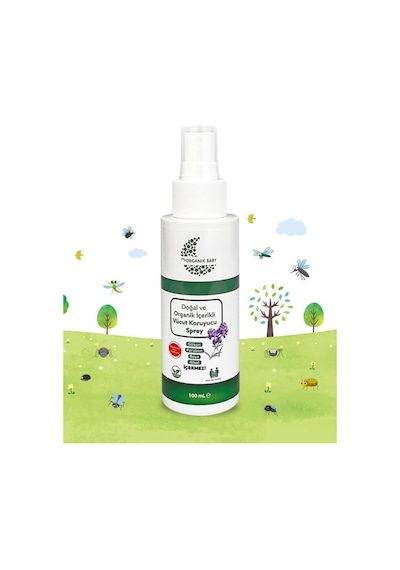 Ve Doğal Içerikli Vücut Koruyucu Yenidoğan Bebek Çocuk Ve Yetişkin Vegan Sprey 100 Ml