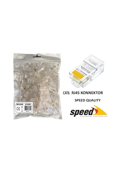 Speed Sp-u100 Cat6 Rj45 Konnektör 100 Adet Diğer