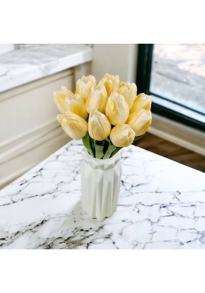 Yapay Islak Lale Altın Sarı 10 ' Lu Premium Gold Design Altın Rengi