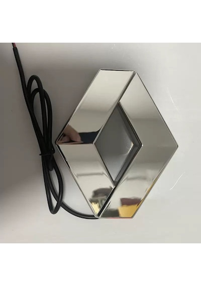 Renault 4d Işıklı Logo Arma Kırmızı 9.4/7.5 Cm Led Logo Arma Renault Illuminated Vehicle Logo