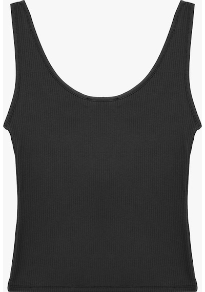 Koton Viskon Kumaş Slim Fit Düğmeli Henley Yaka Atlet Bluz Siyah 7wak10039ek
