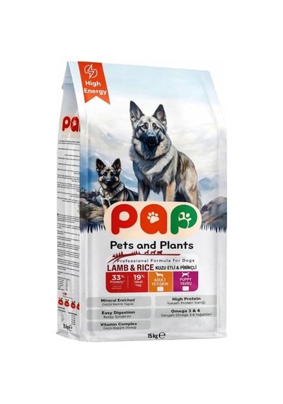 Yavru Köpek Maması, Kuzu Etli, 15 Kg,%33 Protein, Büyük Irk, Yüksek Enerji, Kuru Mama