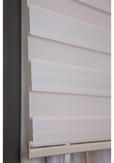 Oba Perde Keten Zebra Perde Beyaz 80 x 190