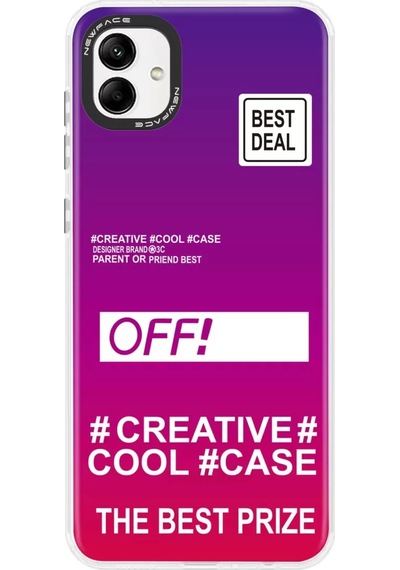 Newface Samsung Galaxy A04 Kılıf Estoril Desenli Kapak - Estoril - 9 Mor