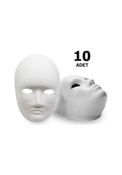 10 Adet. Karton Maske. Boyanabilir Eğitici Maske Boyama. Etkinlik