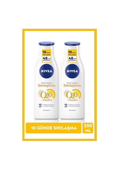 C Vitaminli Q10 Sıkılaştırıcı Ve 48 Saat Nemlendirici Vücut Losyonu 2 X 250 Ml,