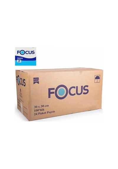 Focus Extra Kare Servis Peçetesi 30x30 Cm 100'lü 24 Paket