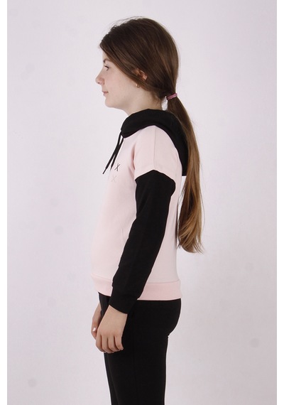Toontoy Kız Çocuk Relax Baskılı Sweatshirt Pudra