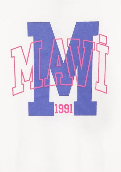 Mavi - M Logo Baskılı Ekru Sweatshirt 7s10118-70057 Ekru