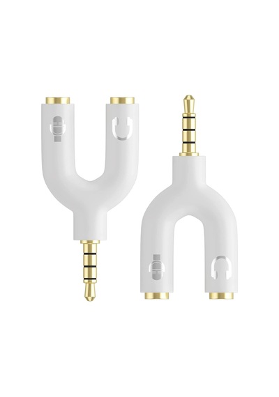Aghbilgisayar Kulaklık Mikrofon Birleştirici Aparat 3.5Mm Erkek 2X3.5Mm Dişi 548584651