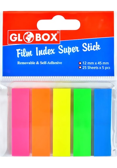 Globox 45X12 Mm 5X25 Yp. Yapışkanlı Film Ayraç (6638)