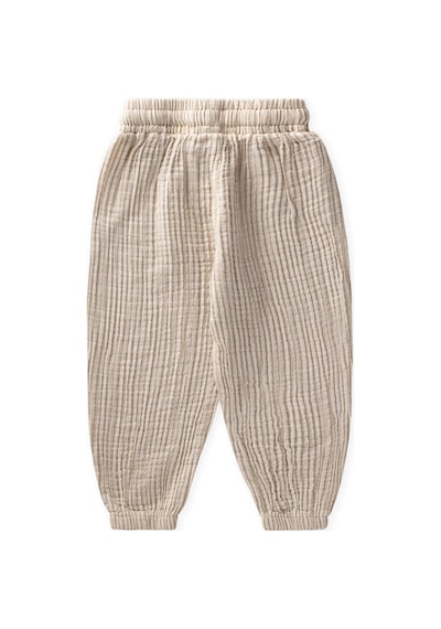 Cigit Müslin Şalvar Pantolon 1-6 Yaş Soft Yeşil Çizgili