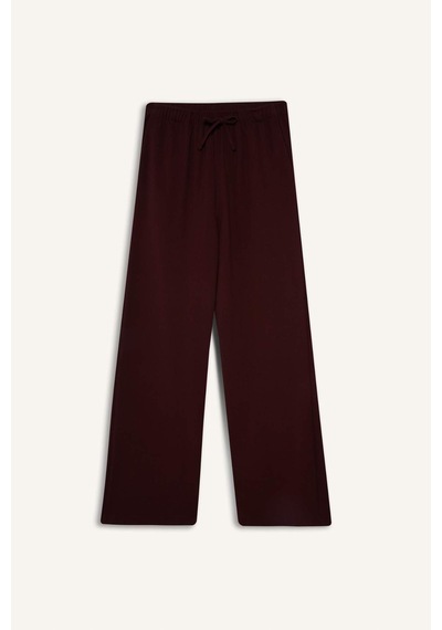 Defacto Wide Leg Normal Bel Standart Boy Pantolon C1428AX25AU Bordo