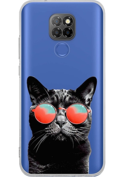 General Mobile Gm 20 İle Uyumlu Kedi 3 Kamera Korumalı Şeffaf Kılıf Şeffaf