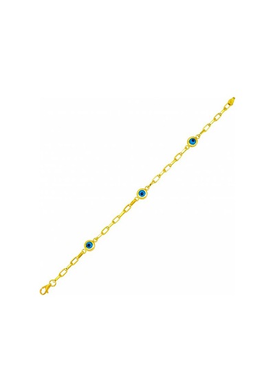 Altın Bileklik Nazar Boncuklu 5.20 Gram 14 Ayar Sarı Altın