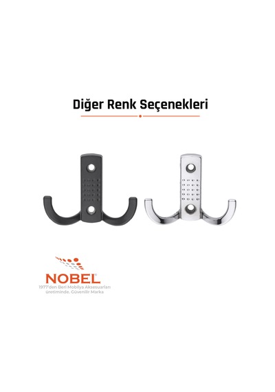 Noktali Askı, Metal Vestiyer Askısı, Krom, Duvar Ve Dolap Askılığı 5'li Set Vidalı