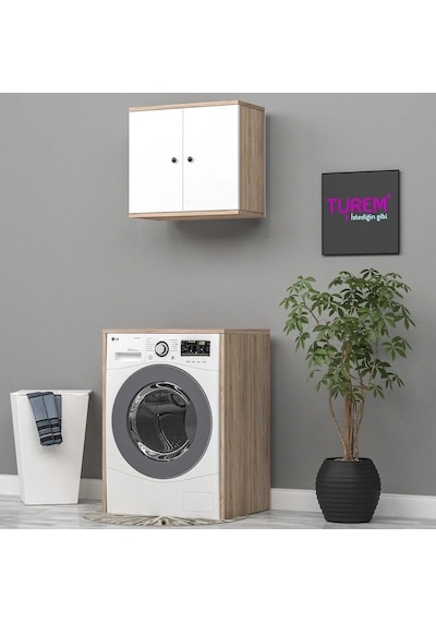 Feza Çok Amaçlı Makina Üstü Dolap Mdf Beyaz Feza Çok Amaçlı Makina Üstü Dolap Mdf Beyaz
