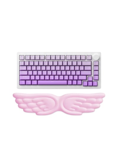 Kanat Şekilli Klavye Bilek Desteği Ergonomik Konforlu Memory Foam Kaymaz Taban Bilek Yastığı B