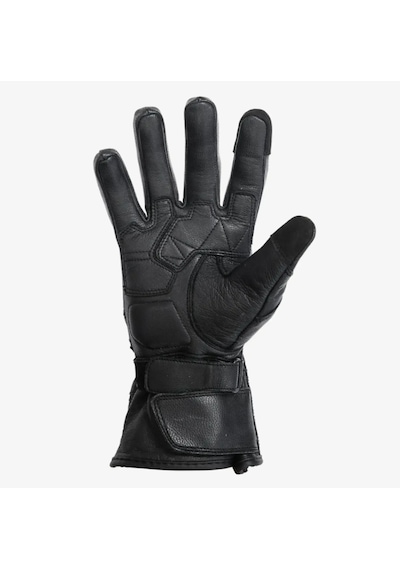 Venom Motosiklet Eldiveni Deri Siyah %100 Leather Motorcu Eldiveni