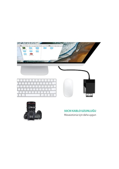 Ugreen USB 3.0 4ü 1 Arada Kart Okuyucu