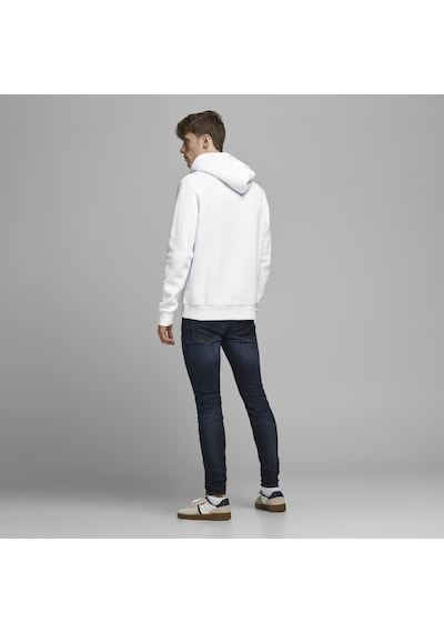 Jack & Jones Kapüsonlu Logo Baskili Sweatshirt - Corplogo 12152840 White Beyaz