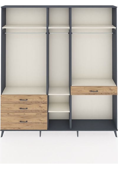 Arges Dolap 7 Raflı 4 Çekmeceli 3 Askılı 220x30x243 Antrasit-aytaşı/çam Aytası/atlas Çam Arges Dolap 7 Raflı 4 Çekmeceli 3 Askılı 220x30x243 Antrasit-aytaşı/çam Aytası/atlas Çam