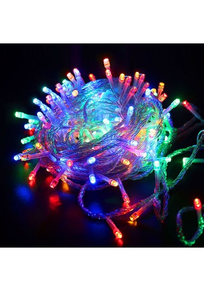 10 Metre 100 Ledli Fişli Led Dekor Lambası Yılbaşı Ağaç Süsü Rgb