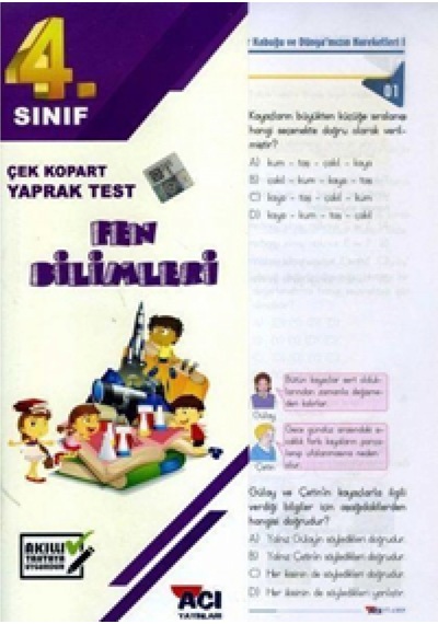 4. Sınıf Fen Bilimleri Yaprak Test